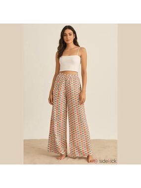 Jimmy Choo Laren Beach Pants S 100% Cotton NWT